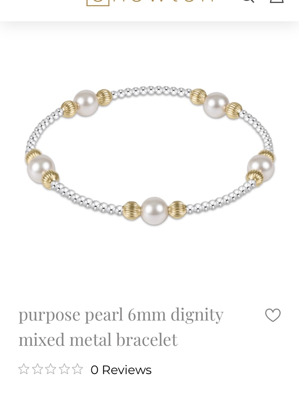 ENewton Purpose Pearl 6mm Dignity Mixed Metal Bracelet